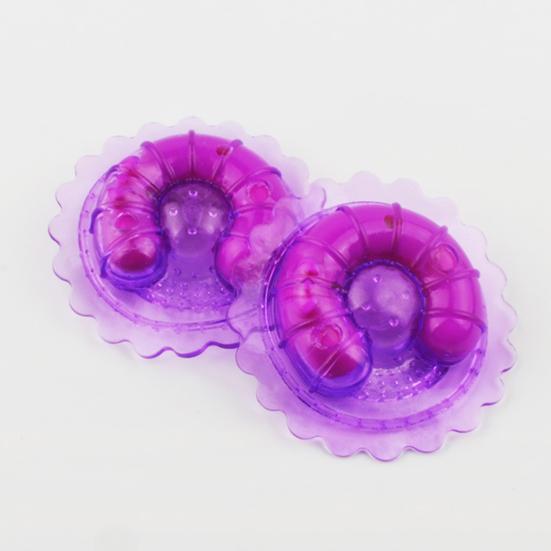 1 pár vibrátorů na bradavky Nedráždivá měkká guma Silný stimul Sponky na odsávání prsou Dámská erotická hračka Produkty pro dospělé