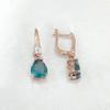 Rose Gold Zircon-Inlaid Ring & Earring Set for Women - Light Luxury Fashion Jewelry