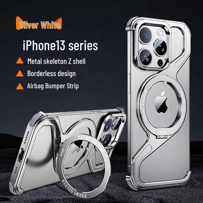 Custodia Magnetica in Metallo Antiurto a Z Creativa per iPhone 17 Pro con Dissipazione del Calore.
