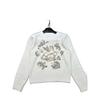 D Family Spring Pegasus Embroidery Knit Pullover - Age-Reducing Casual Long Sleeve Garden Top