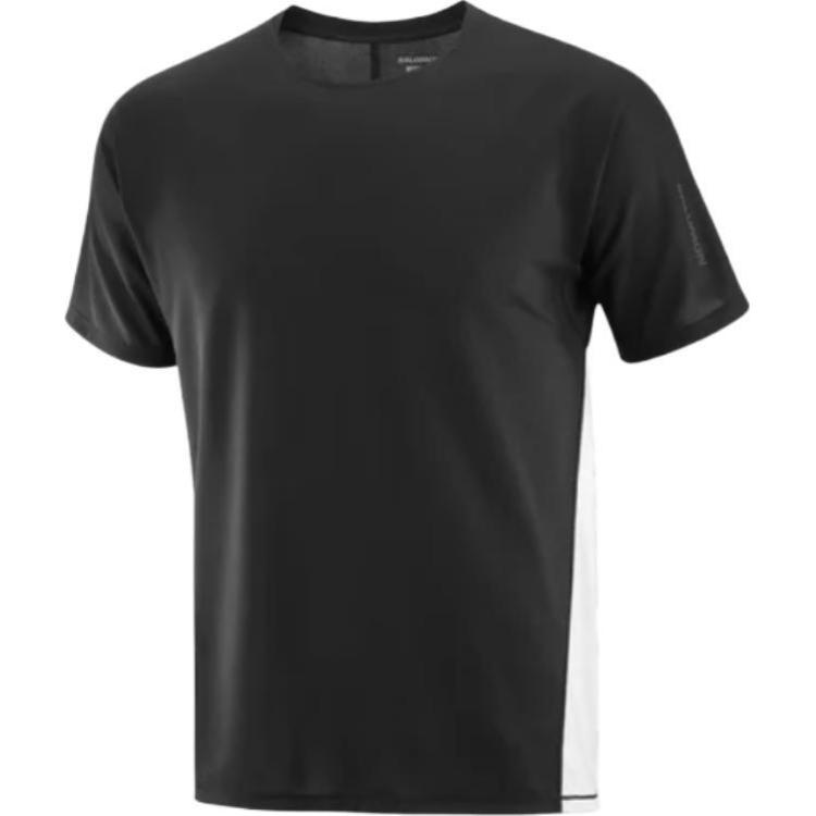 

Salomon Color Block Slim Fit Crew Neck T-Shirt Men Tops Black LC2423000 S