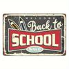 2D Flat 30*20cm Back To School Supplies Slae Sign, For Home Garage Wall Decor, Indoor Or Outdoor Bar Restaurant Cafe Bar