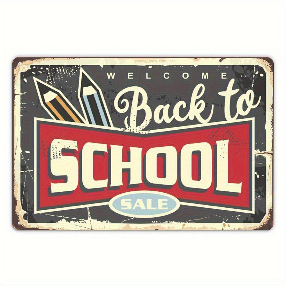 

2D плоский 30*20 см знак «Назад в школу», для декора стен дома, гаража, внутреннего или наружного бара, ресторана, кафе-бара 30*20cm