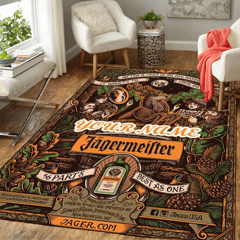 Custom 1Pc Jagermeister Deer Cross Rug Office Carpet Indoor Outdoor Entrance Doormat Nonslip Soft And Comfortable Living Room D2915145