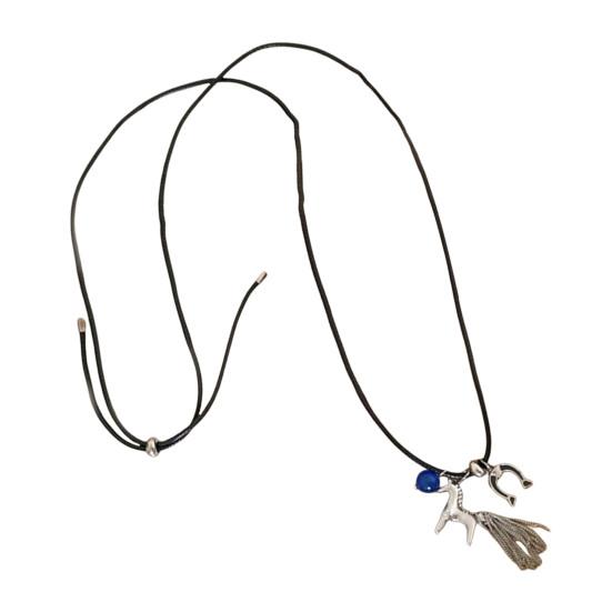 Collier Pendentif Cheval en Alliage Yousheng Léger Hypoallergénique Homme Femme Collier Pull Bijoux de Mode Accessoires Cadeau de Noël Anniversaire