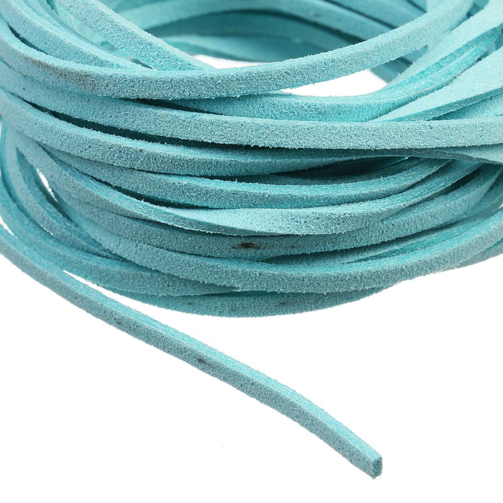 5m/roll Color 1.5mm Flat Faux Suede Braided Cord Korean Velvet Thread Leather Rope for DIY Bracelet Jewelry Making Accessories