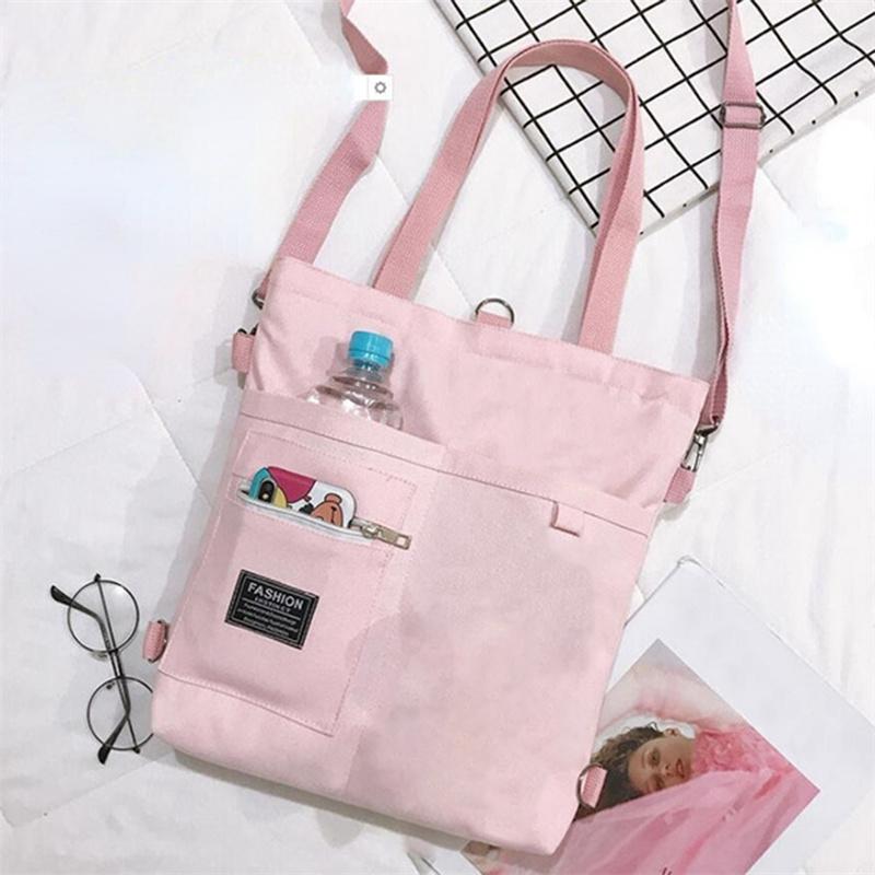 Women Canvas Crossbody Handbag Female Shopper Fashion Simple Shoulder Canvas Bags For Women Tote