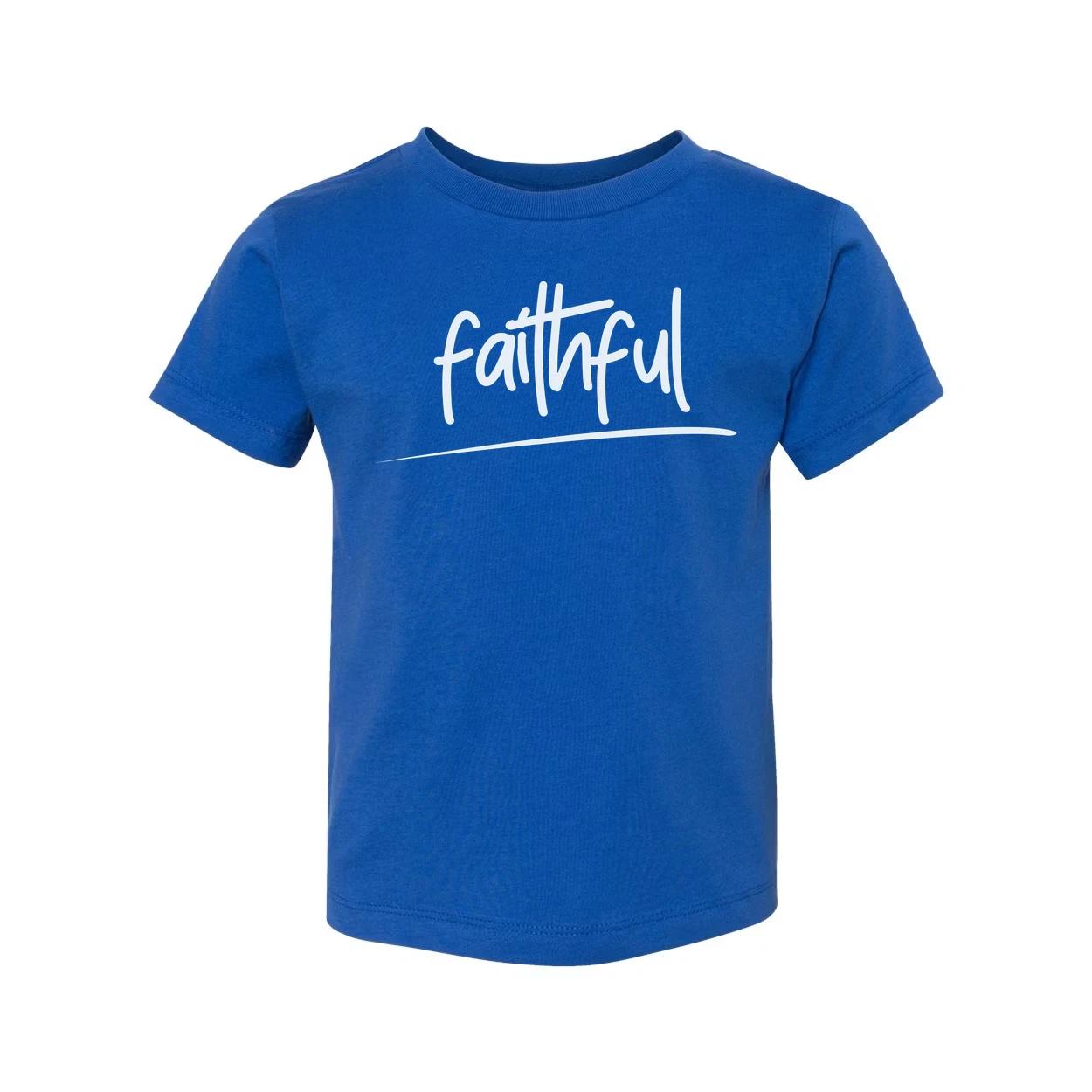 

Faithful Christian Unisex T Shirt With Script Logo Design For Everyday Wear And 3XL