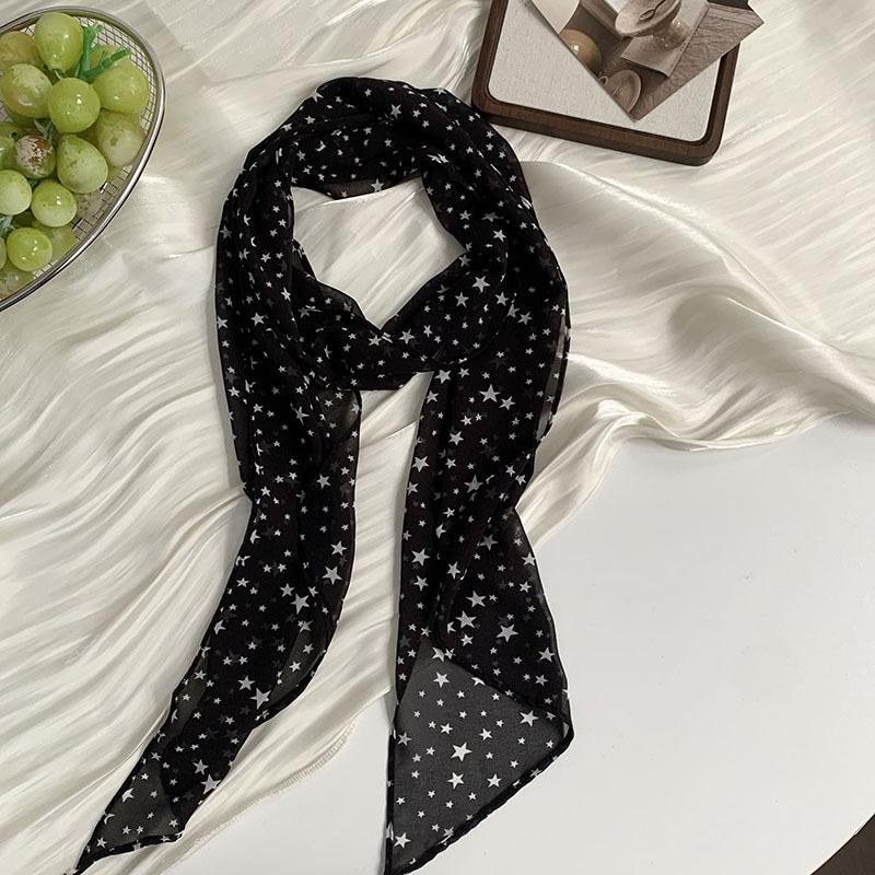 

Polka dot silk scarf women s new high-end fashion thin long scarf shawl multi-purpose neck protection scarf streamer belt
