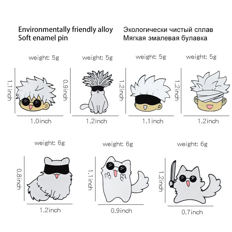 3-6pcs/Set Anime Collection Enamel Pins Custom Cartoon Character Brooch Lapel Badge Cute Jewelry Gift for Fans