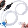 Siphon Pump For Gasoline Gas Oil Fuel Petrol Diesel Fluid Water Fish Tank,Manual Hand Pump 1 Transfer Pump With 2 Durable PVC Siphon Hoses (15Mm)