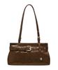Vvv Buckle Strap Tote Shoulder Bag _ Brown