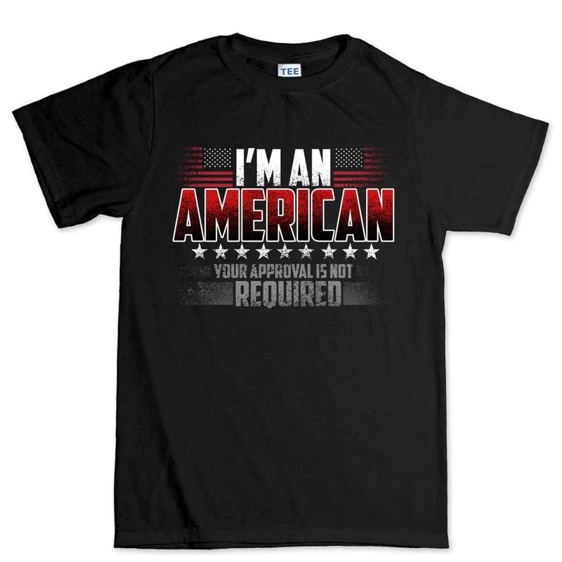 American Flag USA Unisex Cotton TShirt Athletic Casual Workout Fitness Muscle Fit Black