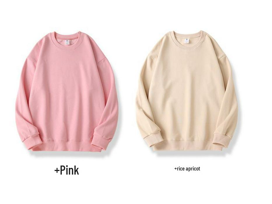 Unisex Heavyweight Cotton Blend Long Sleeve Crew Neck Sweatshirt