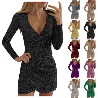 Kadın Moda Seksi Düz Renk Kolsuz Kısa Kollu Elbise