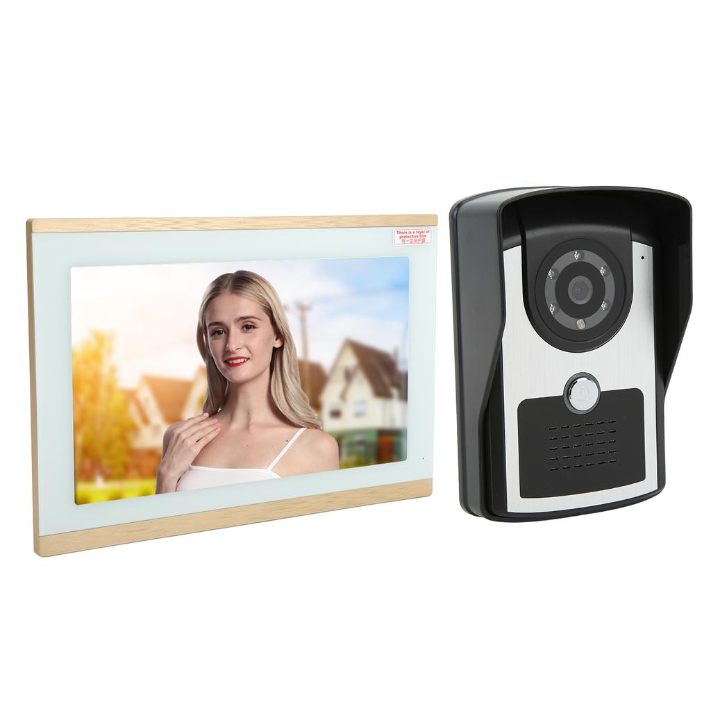 10in WIFI Wired Home Video Doorbell 1080P 2MP Manual Zoom IR Night Vision 2 Way Intercom System for