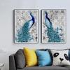 5D DIY Round Diamond Painting Animal Diamond Embroidery Peacock Cross Stitch Kit Rhinestone Mosaic Picture Home Decoration Gift