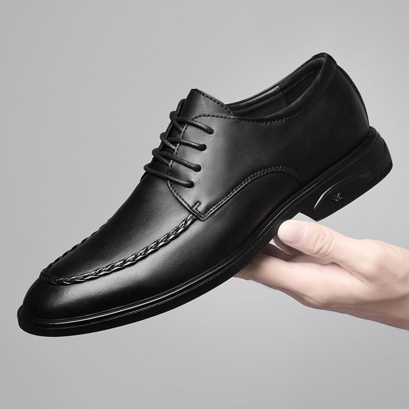 Fashion 2025 for Men Stylish Business Shoes Men's Genuine Leather Casual Oxford Shoes All-match Men's Coiffeur Shoe Lace-Up Male Shoes