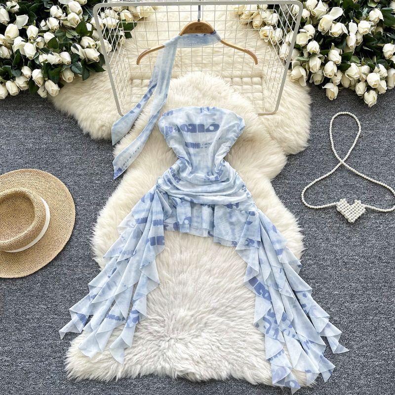 Cool Style Letter Tube Top Vest Women Summer New Ribbon Slim Fit Chic Niche Beautiful Fried Street Pure Desire Top