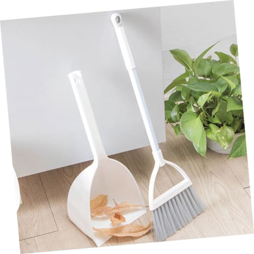 BRIGHTFUFU Kids' Broom and Dustpan Set, Plastic Cleaning Toy for Toddlers, Pretend Play, Household Cleaning Tools for Kids, 1 Set