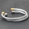 Simple and Popular Braided Cable Fashion Two-Tone All-Match Bracelet Titanium Steel Bracelet