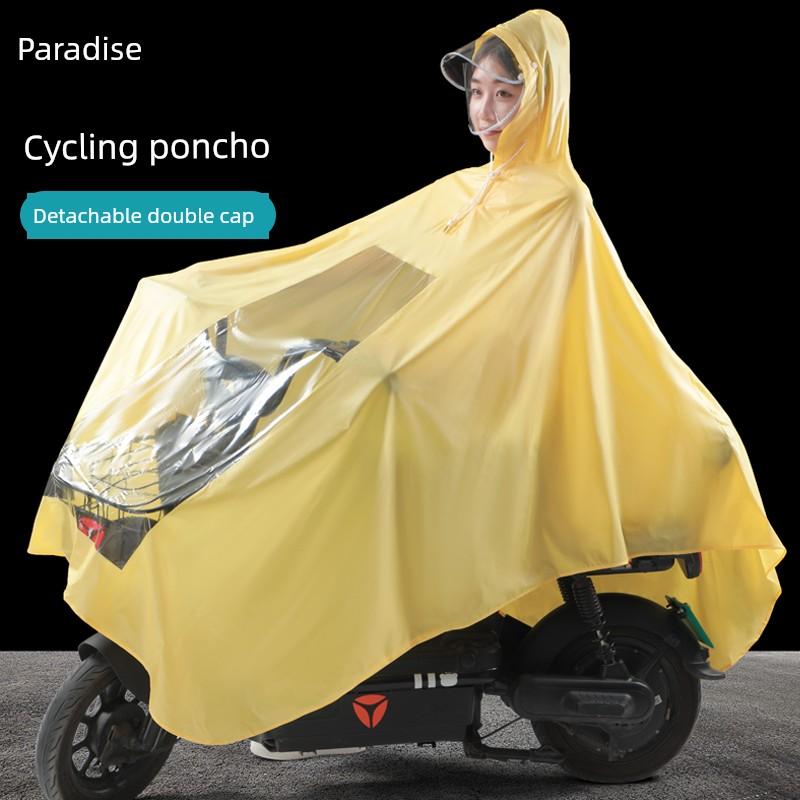 Paradise Raincoat for Electric Scooter, Long Full-Body Raincoat for Heavy Rain, New Women's Model, Motorcycle-Specific Raincoat for Riding