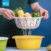 Camellia Double-Layer Plastic Draining Basket