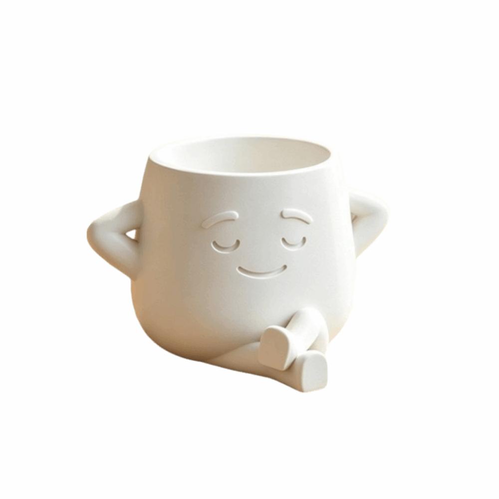 Stylish Design Head Planter Mini Size Desktop Decoration Landscape Plant Pot Home Decor