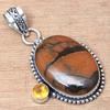 Pendant Designer Jasper Citrine Quartz Gemstone Valentine Day Silver Jewelry 2"