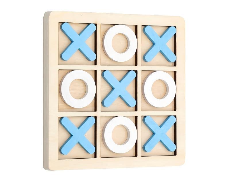 XO Wooden Chess and Tic-Tac-Toe Set: Double Player, Parent-Child Educational Toy for Kindergarten.