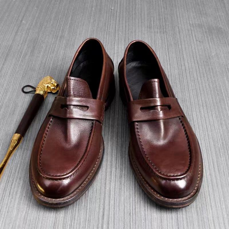 Leather High-End Goodyear Men'S Leather Shoes Genuine Leather Dress Leather Shoes Business Casual Leather Sole Breathable Deodorant High-End Shoes