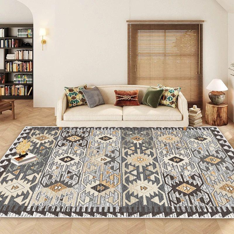 Morocco Retro Carpet Living Room Bohemian Decoration Bedroom Sofa Non-slip Large Area Rug Lounge Washable Coffee Tables Foot Mat