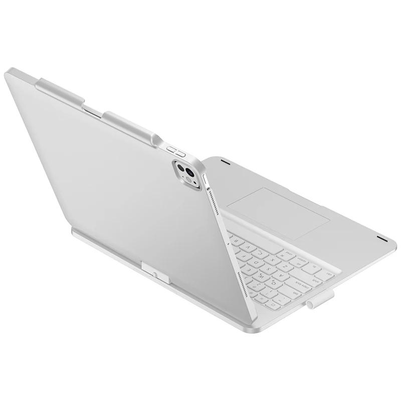 For iPad Air 13 M2/M3/M4 Pro12.9 // Pro13 M4 M5 360 Rotate Magic Keyboard Case Spanish Russian Keyboard Cover