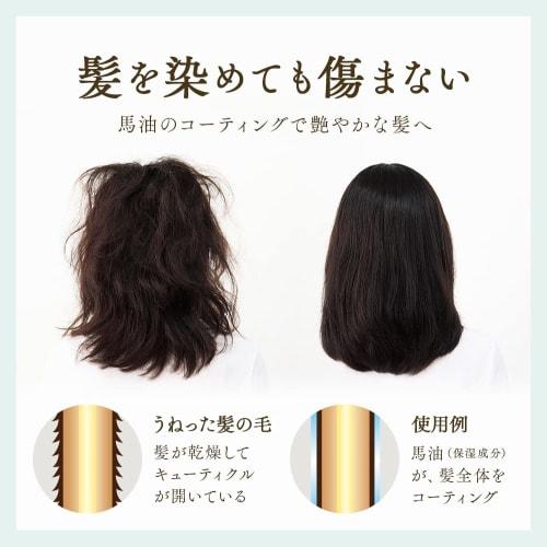 Eye Media Horse Oil Hair Color Treatment Dark Brown Made in Japan 180g Moisturizing ingredients Additive-free formula Contains frizz care ingredients