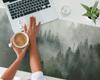 Non-slip Decorative Vinyl Mat Misty Pine Forest 120X60 Cm