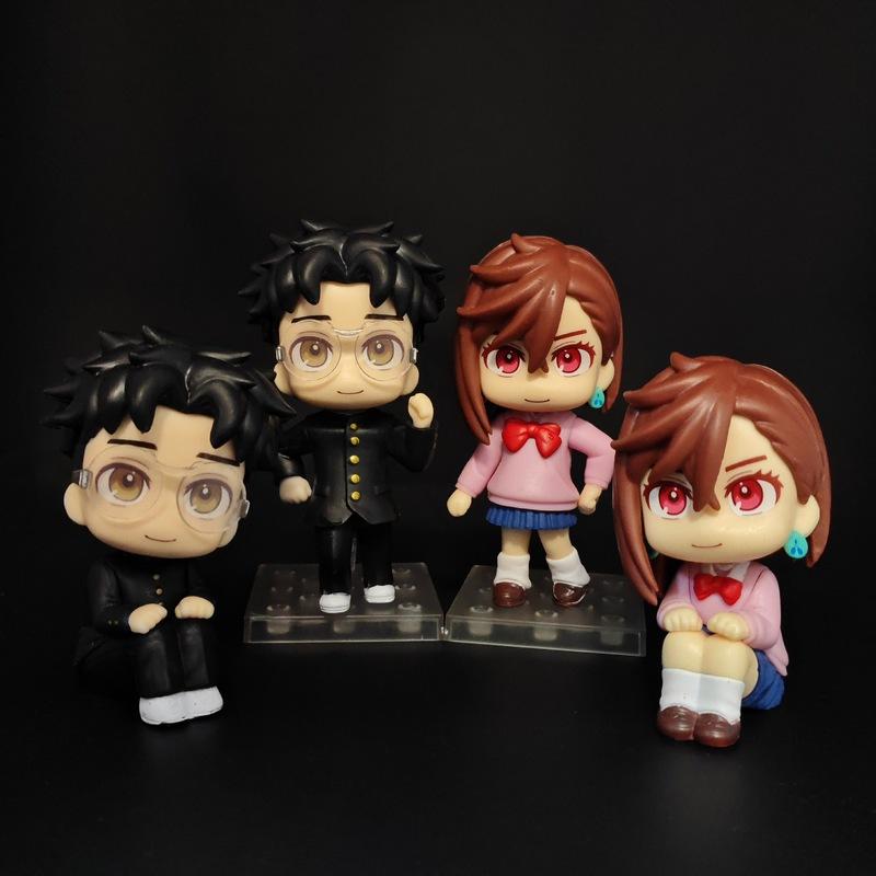 Cartoon Q Version Dandadan Okarun Momo Ayase Series Desktop Model Ornament Toys Window Display Collectible Periphery Fun Gifts