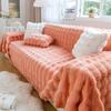Sofa Towel Winter Thickened Rabbit Plush Integrated Sofa Cover Full Cover Towel Skid Resistance Blanket Anti-Cat's Paw