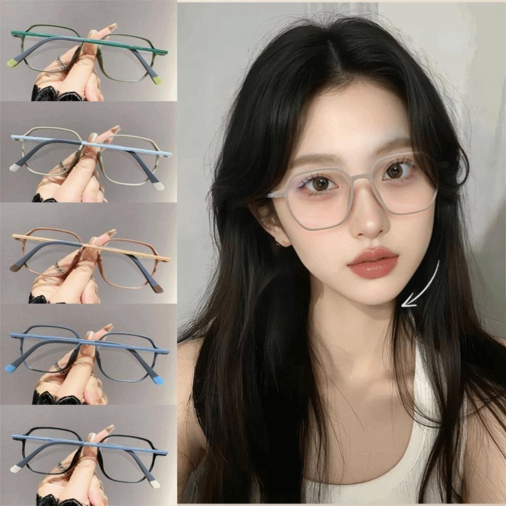 Large Frame Anti Blue Light Glasses Square Frame Oversize Frame Reading Glasses Plus Diopters Anti Blue Light Optical Eyeglasses