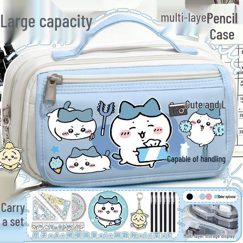 Chiikawa Pencil Case - Large Capacity Stationery Box for Girls, Primary and Junior High School Students, New Style.