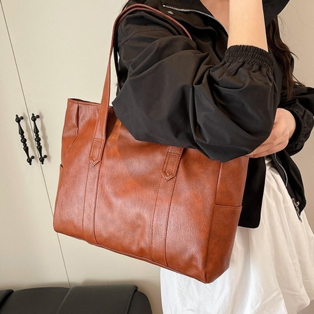 Minimalist Commuting Handbag Light Luxury Large Capacity Bag Women's Shoulder Bag Daily Use
