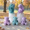 DIY Cartoon Animal Kitten Rabbit Bear Silicone Mold Handmade Aroma Candle Plaster Ornament Mould Soap Epoxy Resin Gypsum Molds