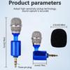 Mini Bendable Metal Recording Microphone Portable Plug And Play Mic For Podcast Voiceover Video Conference Lecture