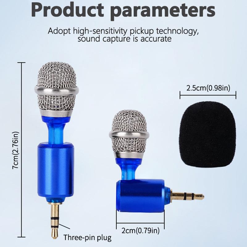 Mini Bendable Metal Recording Microphone Portable Plug And Play Mic For Podcast Voiceover Video Conference Lecture