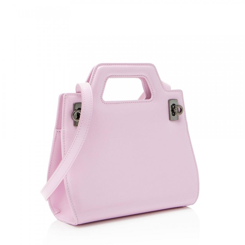Salvatore Ferragamo Calfskin Wanda Mini Top Handle Pink