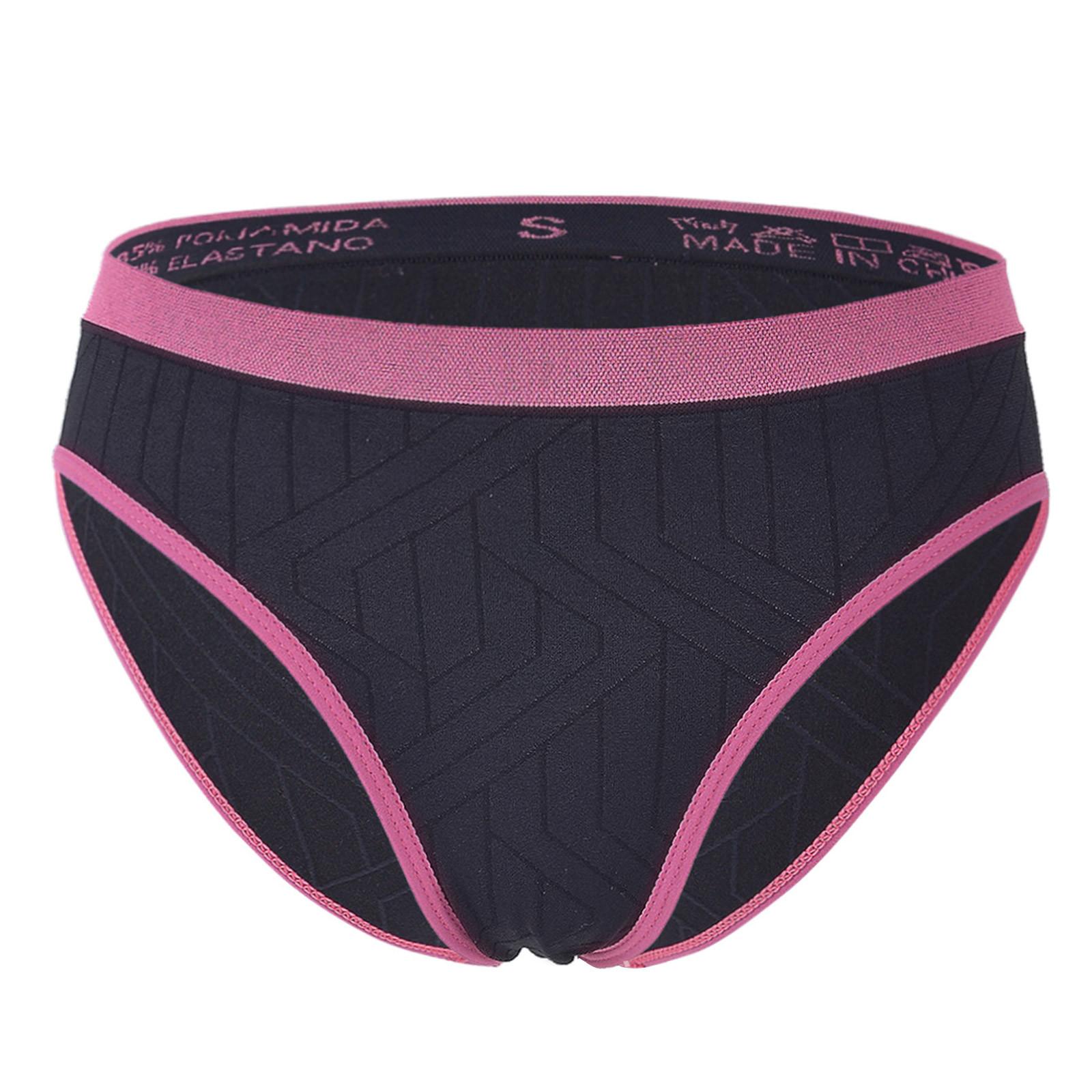 

Ladies Contrasting Low Waisted Pants With Seamless Hip Lifting Underwear XL гарячі рожевого кольору