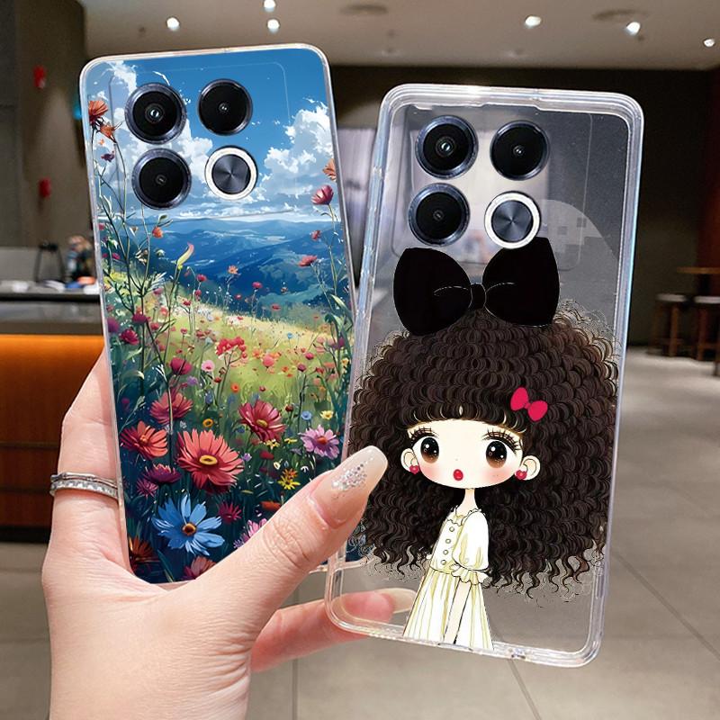 Unique Design Pattern Phone Case For Infinix Note 40 5G/X6851/X6852 Shockproof Soft Casing Soft TPU Transparent Back Cover