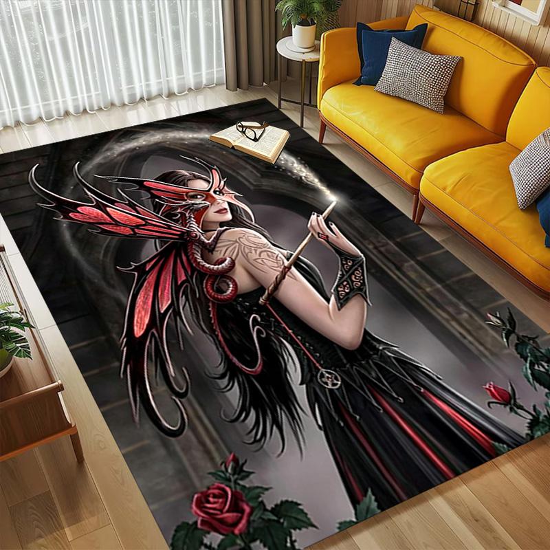 Fairy Art Living Room Nonslip Area Rug Soft Carpet For Bedroom Game Playroom Sofa Office Home Decor Doormat Christmas Gift