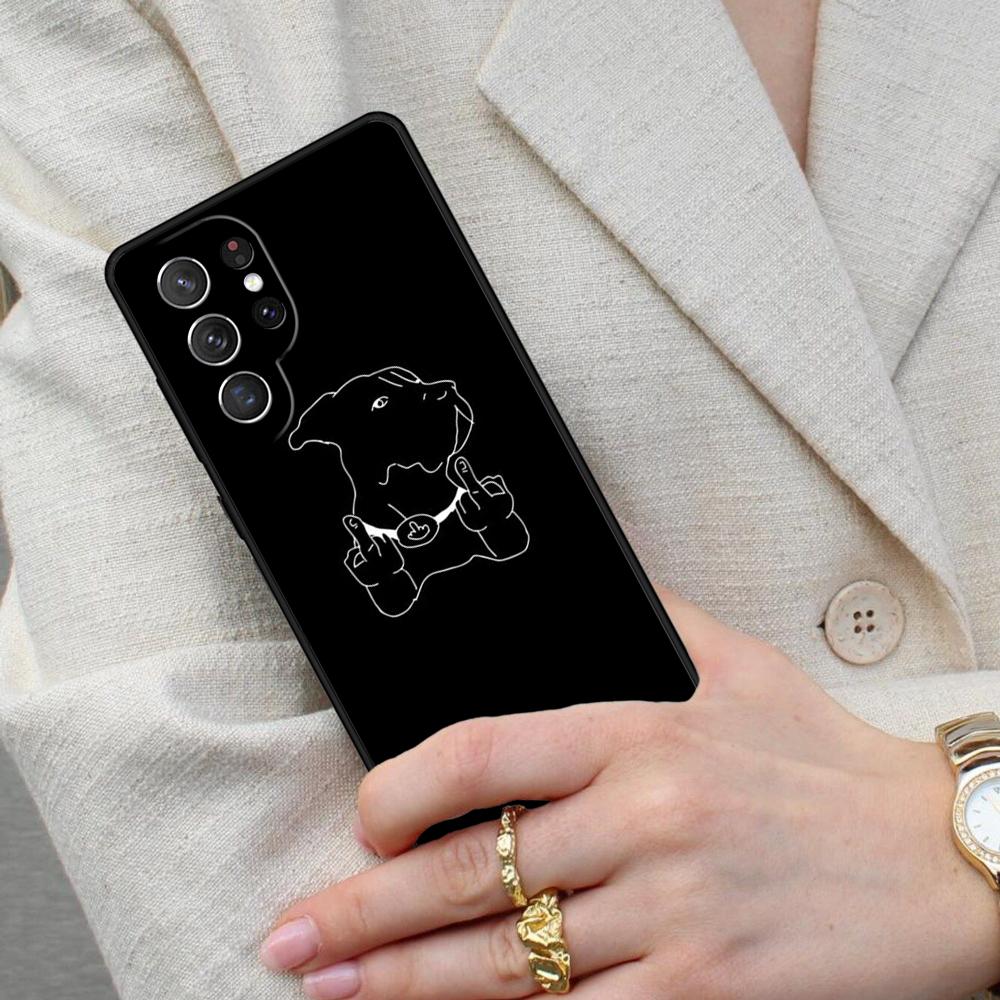 Pit Bull Lovely Pet Dog Pitbull Cell Phone Case for Samsung Galaxy S26 Ultra S25 S24 S23 S22 S21 S20 Note10 Cover