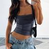 Street Top Casual And Versatile Slim Fit Bra Exposing Navel Short Top Solid Color Basic Braces Top Spring And Summer Women