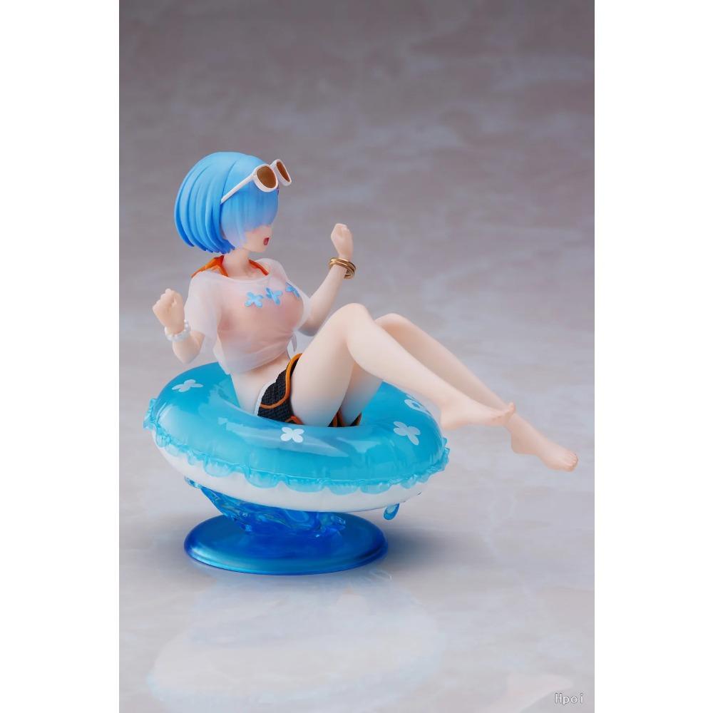 10CM Rem Figure Sexy Swimming Ring Swimsuit Re:Life Within ONE Different World Coming From Zero Action Figure Anime Model Toy Doll PVC